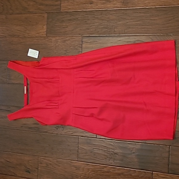 NWT Loeffler Randall Red wool sleeveless dress with silk lining size 8 - Picture 1 of 11